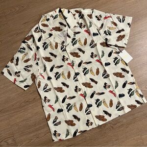 Aime Leon Dore Shoes Printed Camp Shirt size Medium